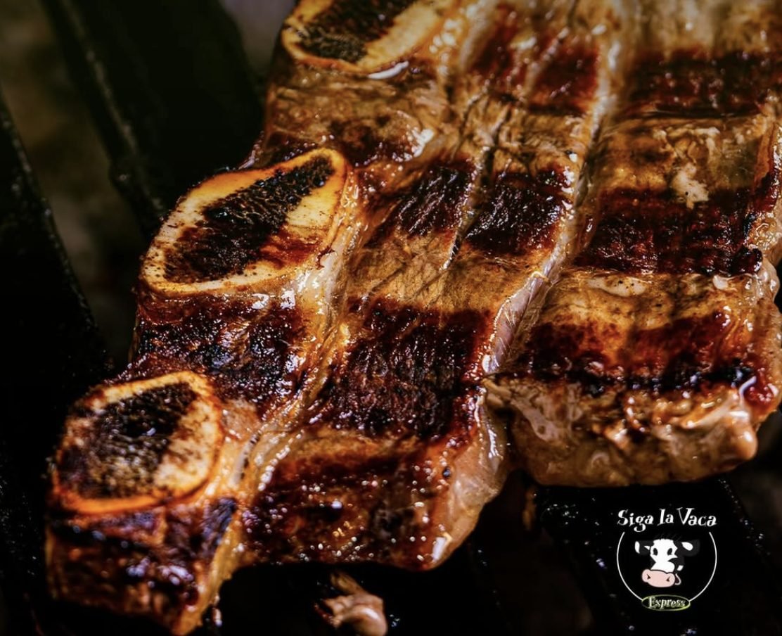 Asado banderita a la parrilla